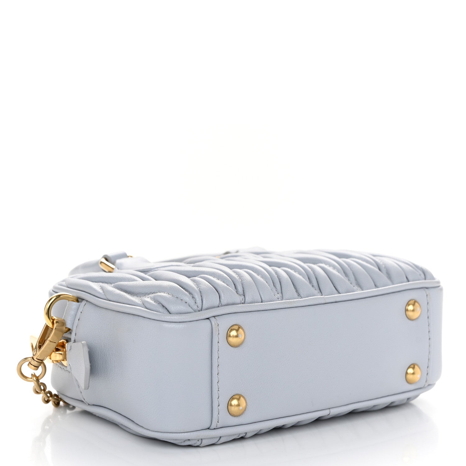 Miu Miu Nappa Matelasse Micro Arcadie Fiordaliso 4 of 10