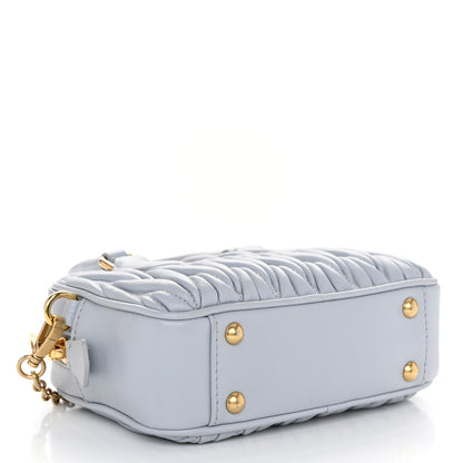 Miu Miu Nappa Matelasse Micro Arcadie Fiordaliso 4 of 10