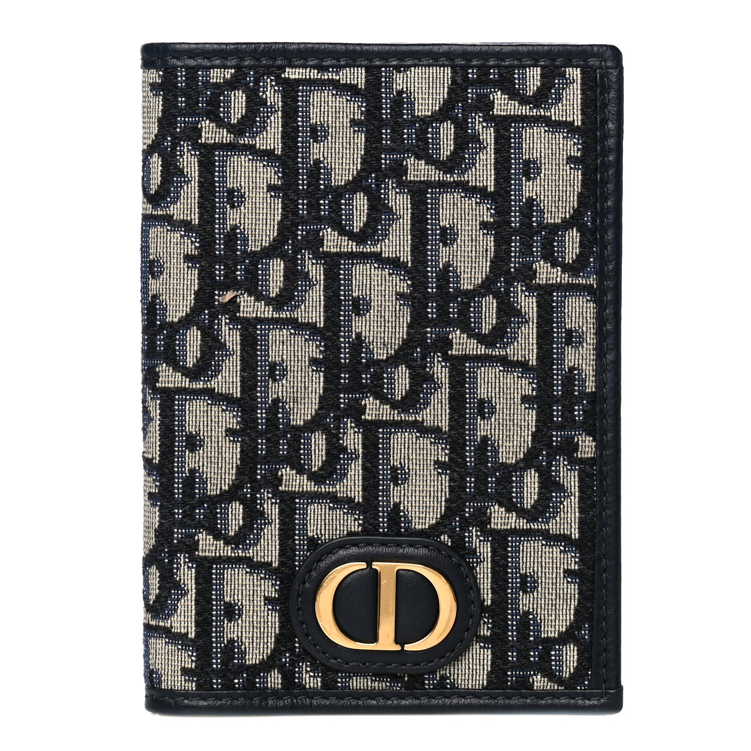 Christian Dior Oblique 30 Montaigne Passport Holder Blue 1 of 11