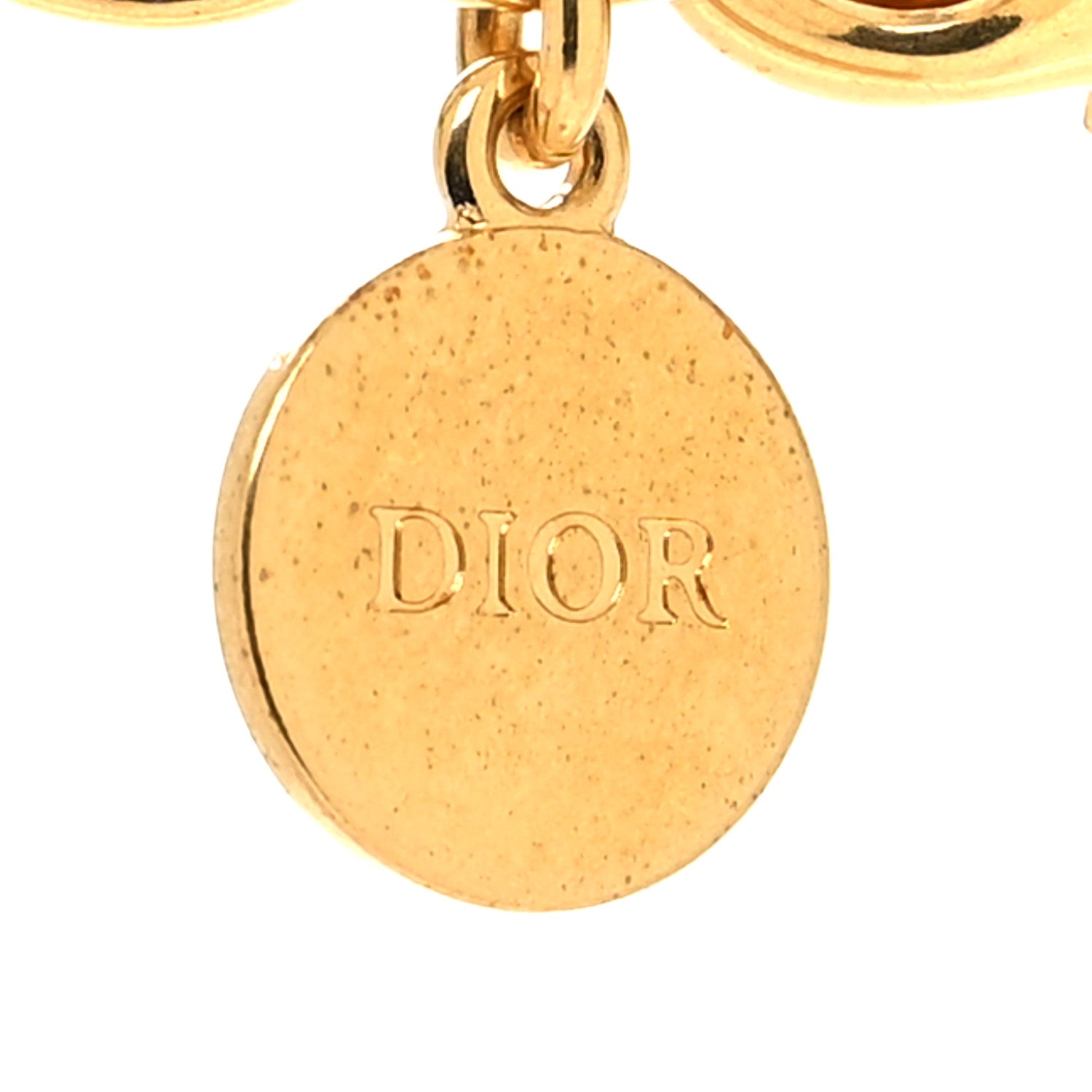 Christian Dior Metal Crystal 30 Montaigne Necklace Gold 5 of 6