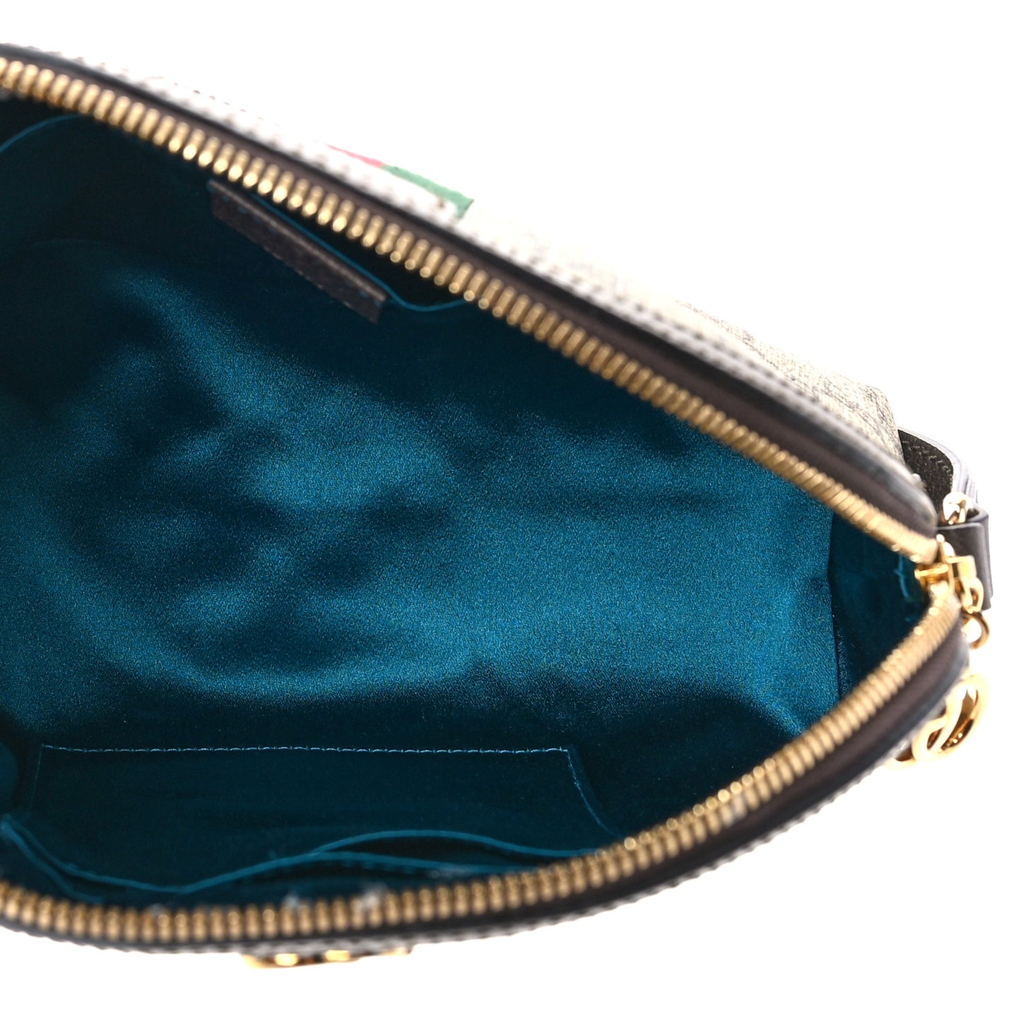 GG Supreme Monogram Textured Dollar Calfskin Web Small Ophidia Dome Shoulder Bag Beige Ebony New Acero