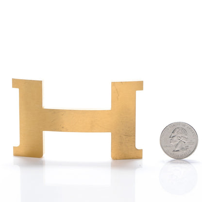 Hermes Brushed Gold 42mm Constance 2 H Belt Buckle 2 of 11