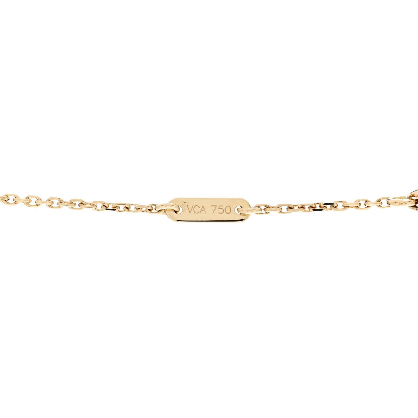 18K Yellow Gold Mother of Pearl Sweet Alhambra Pendant Necklace