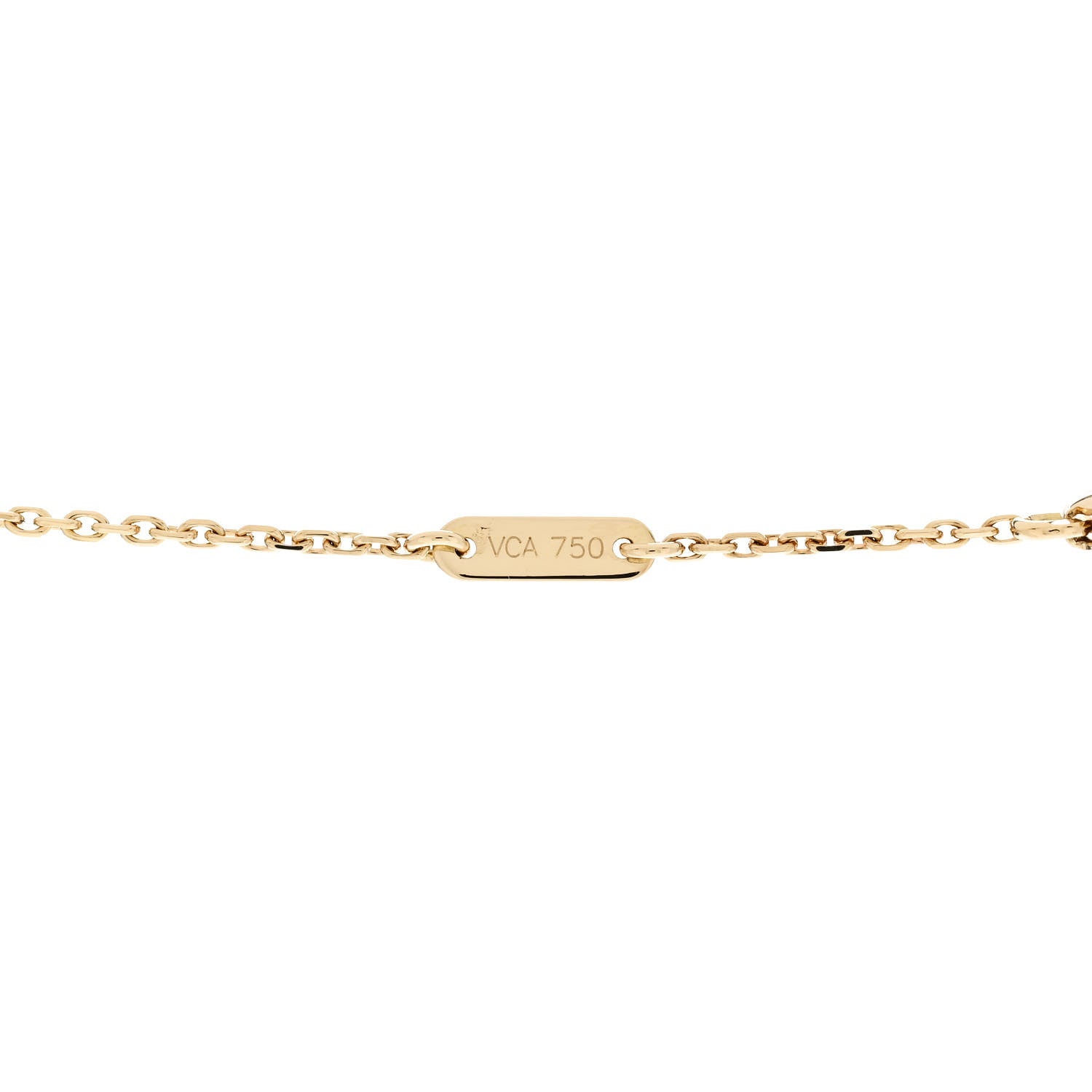Van Cleef & Arpels 18K Yellow Gold Mother of Pearl Sweet Alhambra Pendant Necklace 4 of 5