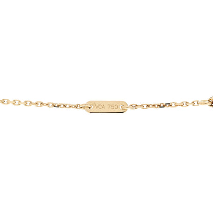 Van Cleef & Arpels 18K Yellow Gold Mother of Pearl Sweet Alhambra Pendant Necklace 4 of 5