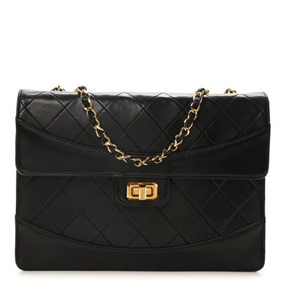 Chanel Lambskin Quilted Medium Mademoiselle Single Flap Black 1 of 10