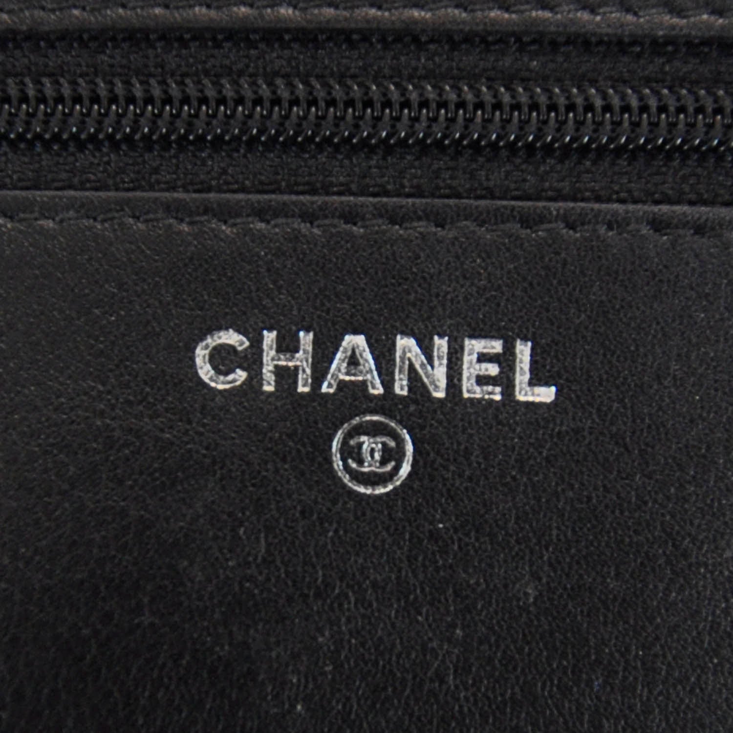 Chanel Caviar CC Wallet on Chain Black 7 of 9