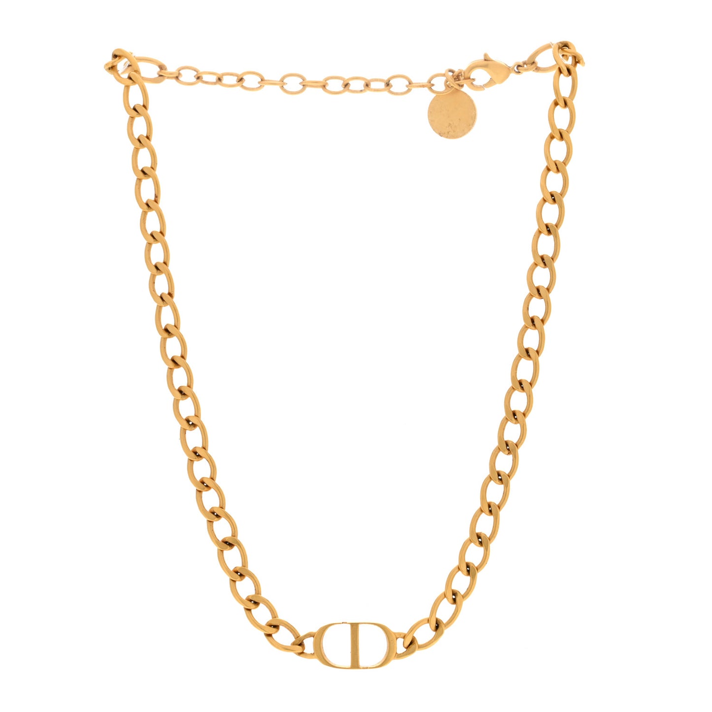 Metal Petit CD Choker Necklace Gold