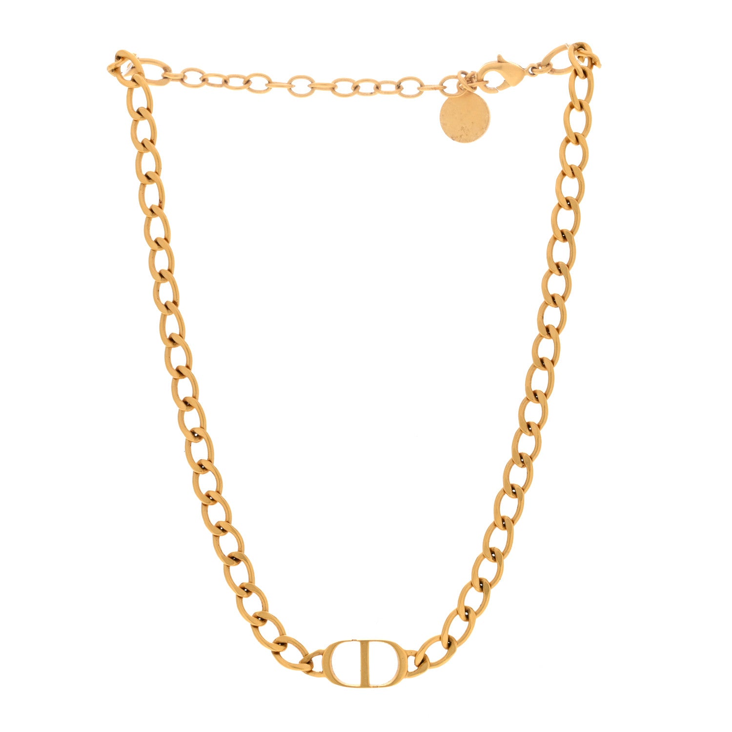 Christian Dior Metal Petit CD Choker Necklace Gold 3 of 4