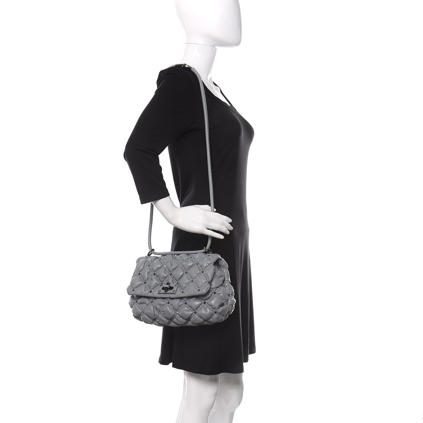 Nappa Medium Spikeme Shoulder Bag Nuage