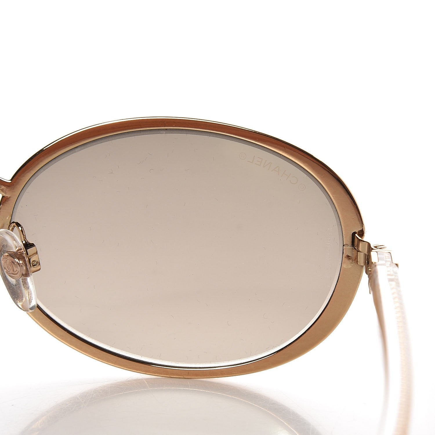 Chanel Signature Oval Sunglasses L7602 Gold 8 of 9