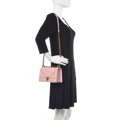 Christian Dior Lambskin Studded Small Diorama Flap Bag Pink 2 of 12