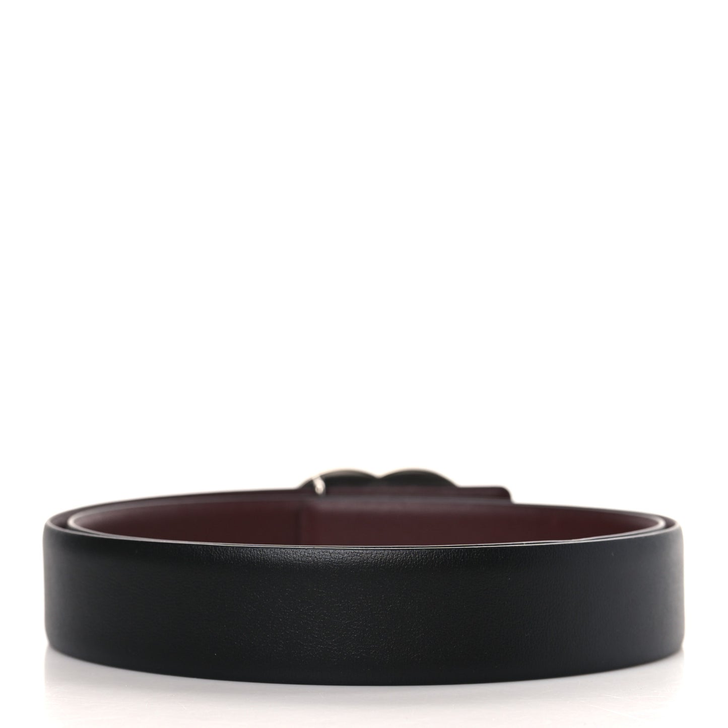 Calfskin CC Reversible Belt 90/36 Black Burgundy