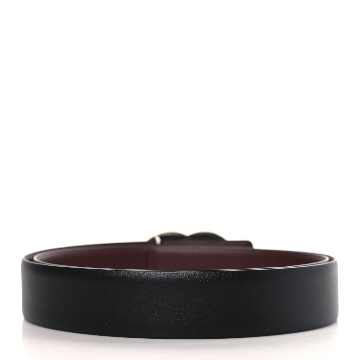 Chanel Calfskin CC Reversible Belt 90/36 Black Burgundy 2 of 5