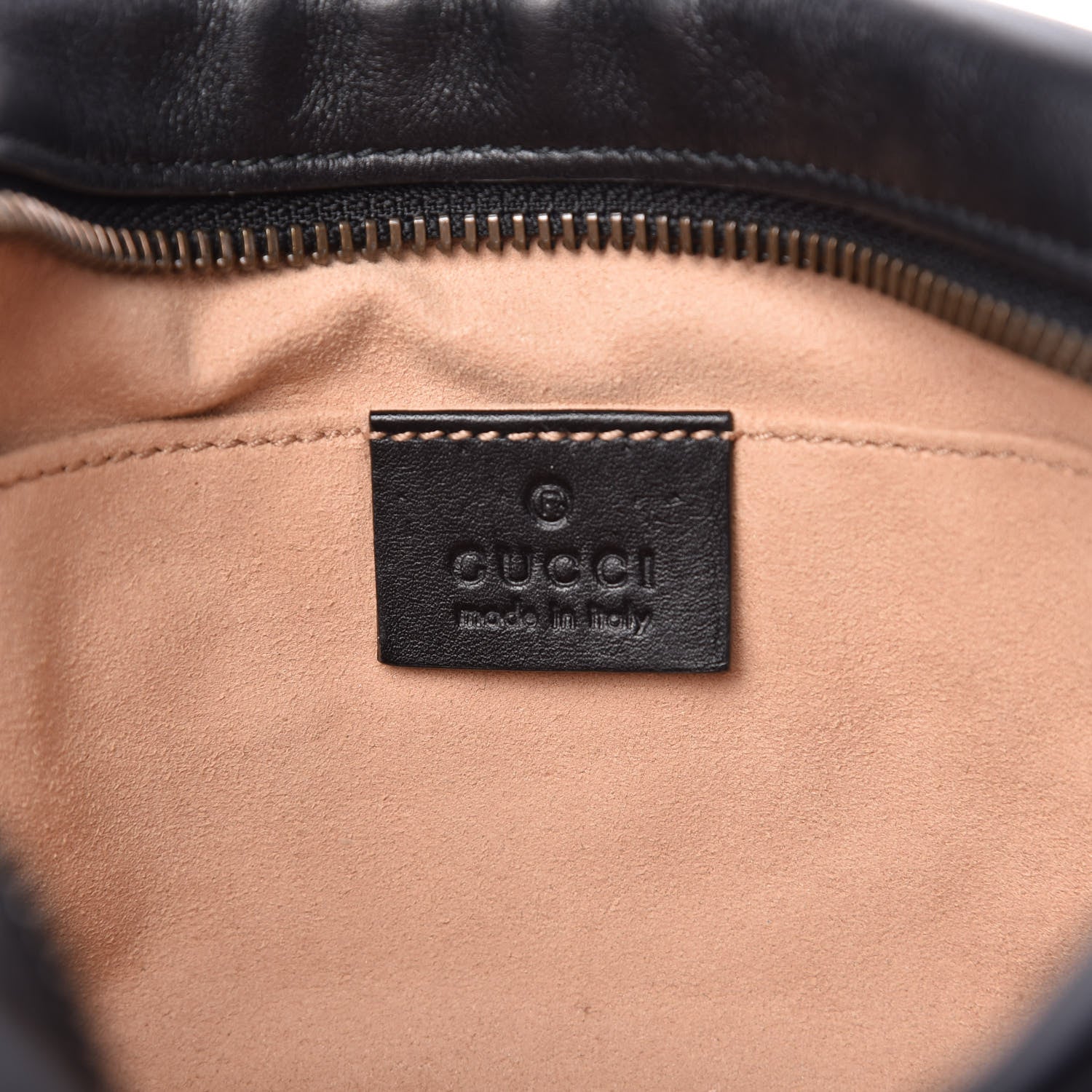 Gucci Calfskin Matelasse Mini GG Marmont Wrist Wallet Black 8 of 10