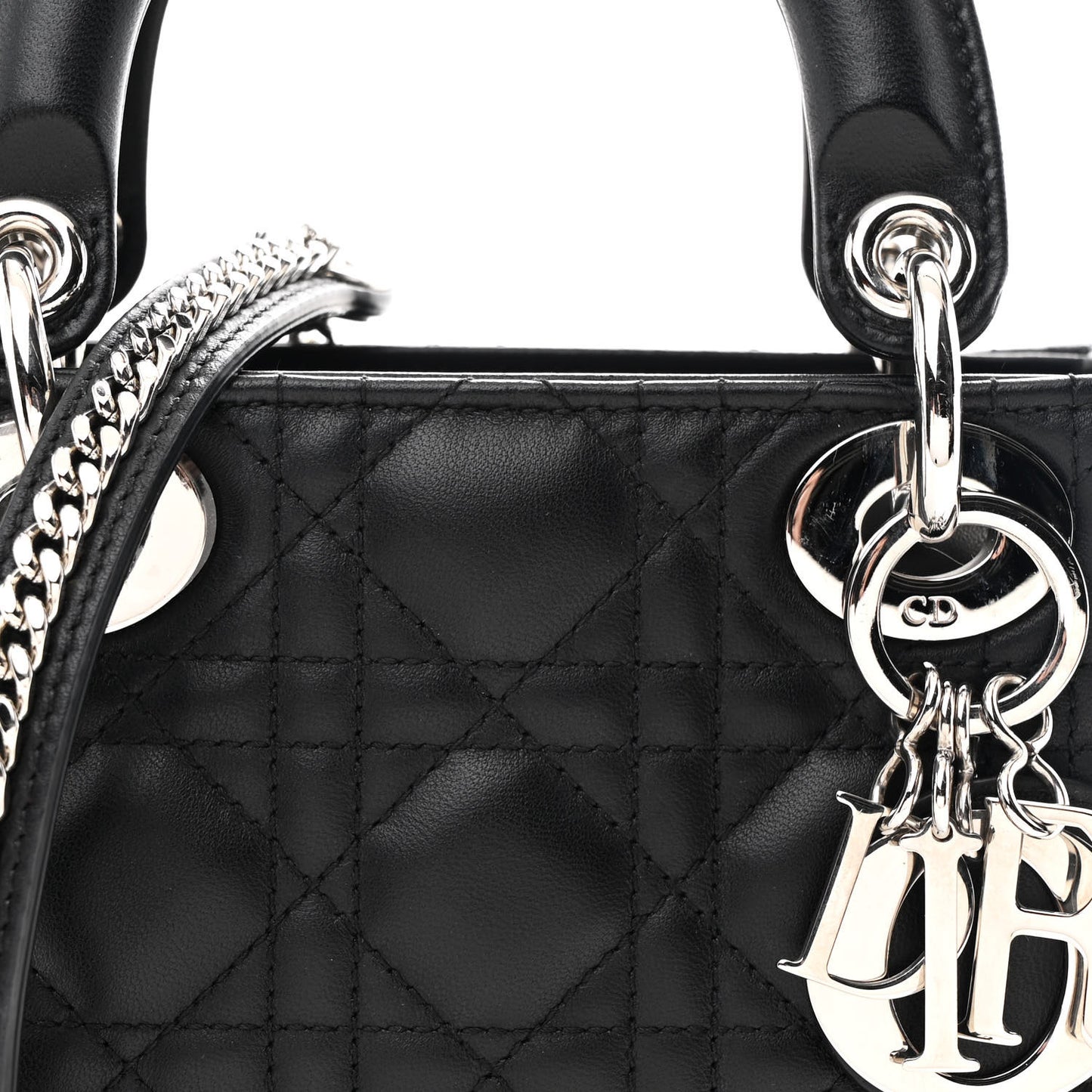 Lambskin Cannage Mini Lady Dior Black