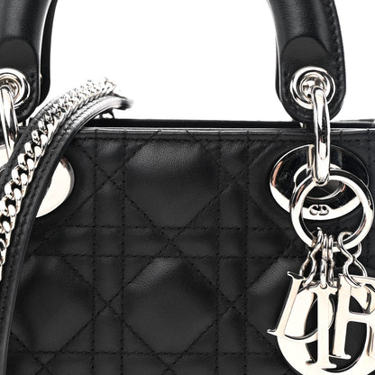 Christian Dior Lambskin Cannage Mini Lady Dior Black 7 of 10