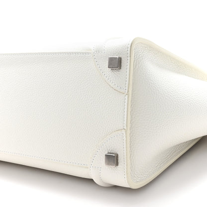 Celine Drummed Calfskin Micro Luggage White 10 of 10