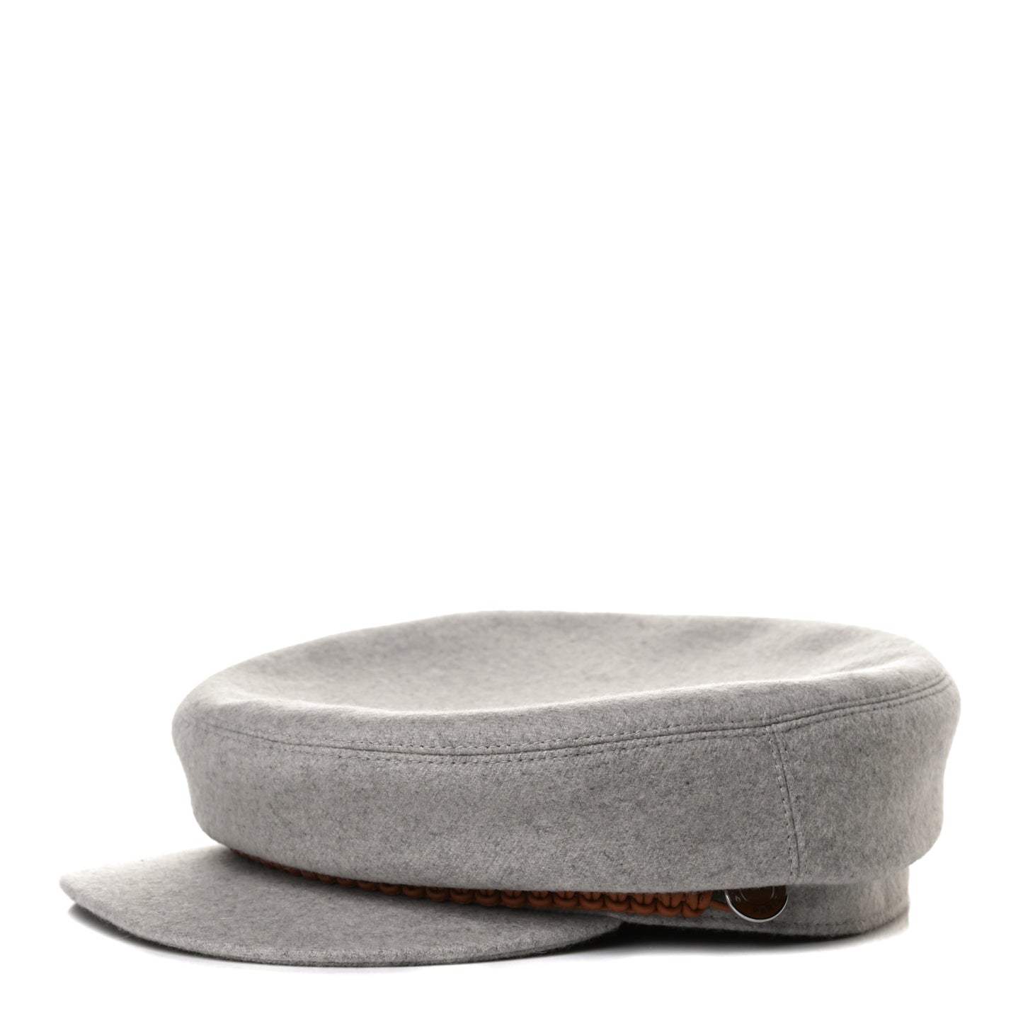 Cashmere Swift Braided Deauville Cap 57 Gris Flanelle Gold