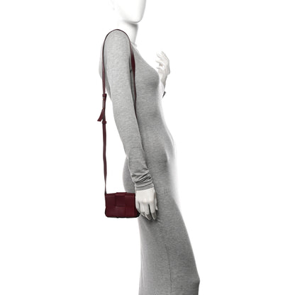 Bottega Veneta Lambskin Maxi Intrecciato Extra Mini Cassette Crossbody Bag Barolo 2 of 9