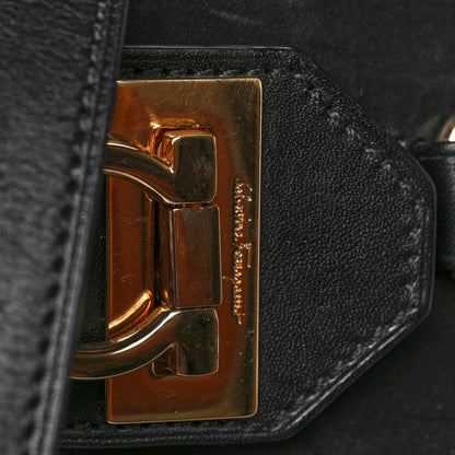 Salvatore Ferragamo Calfskin Wanda Tote Black 8 of 10