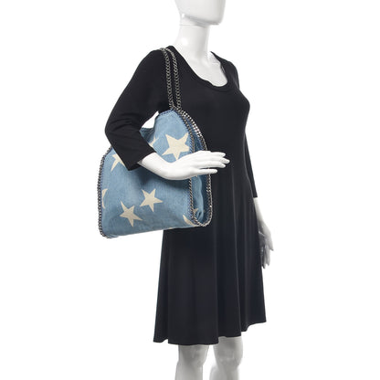 Stella McCartney Denim Star Small Falabella Tote Blue 2 of 8