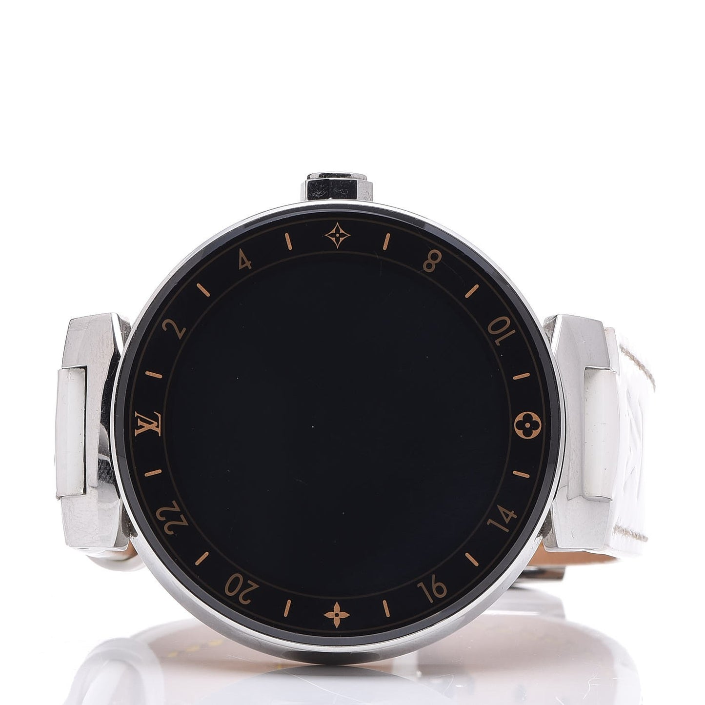 Stainless Steel 42mm Monogram Tambour Horizon Smartwatch White