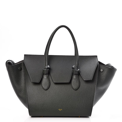 Celine Crisped Calfskin Mini Tie Knot Tote Dark Green 1 of 14