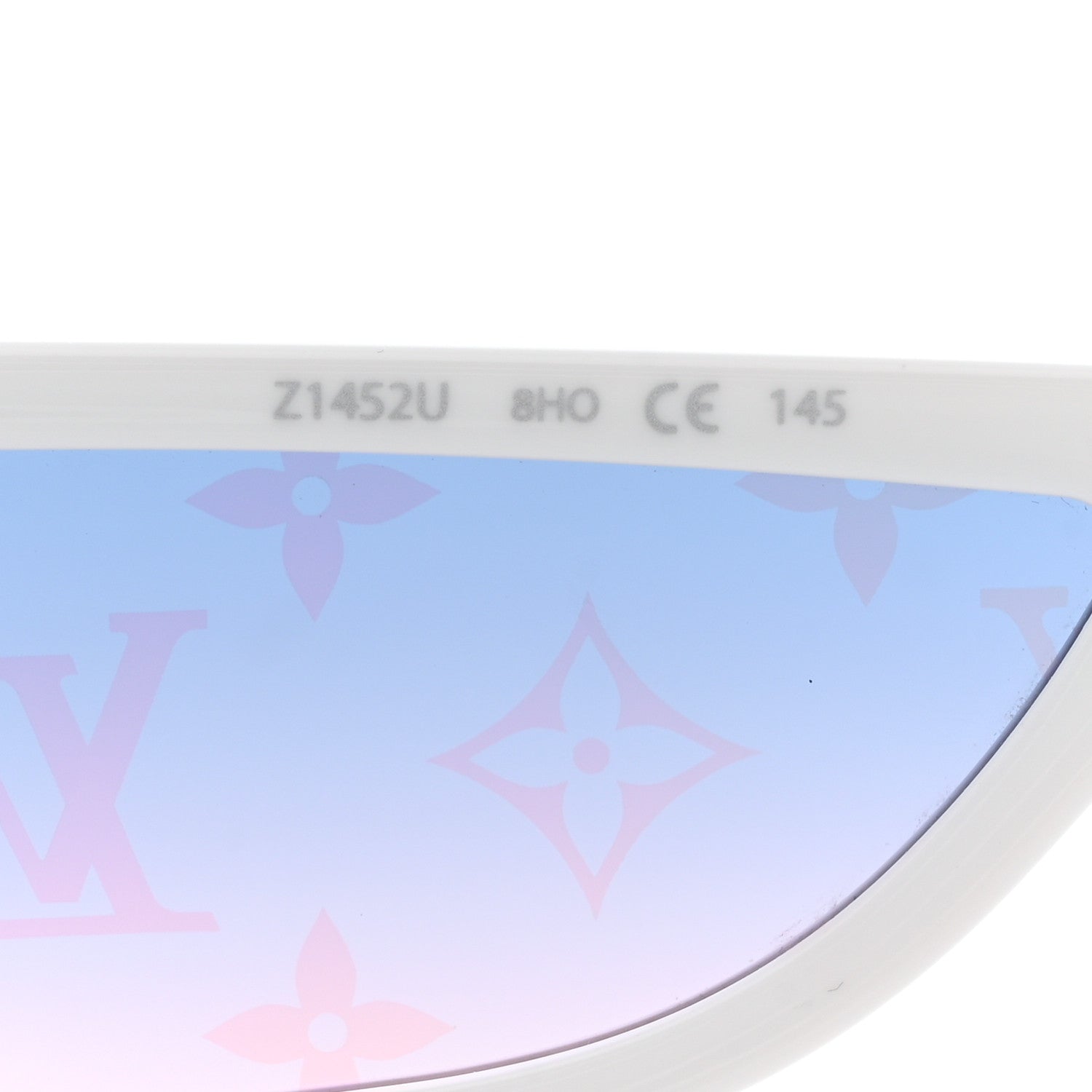 Louis Vuitton Acetate Monogram Sideway Sunglasses Z1452U White 6 of 9