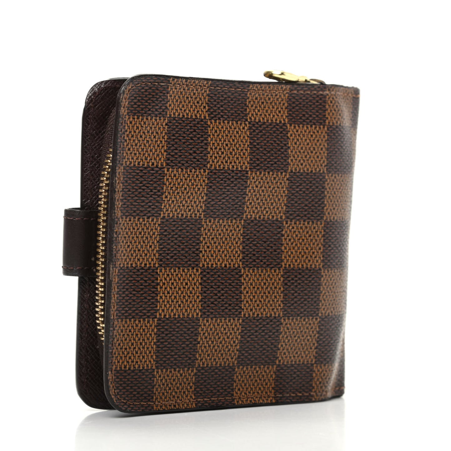 Damier Ebene Zippe Zipped Compact Wallet