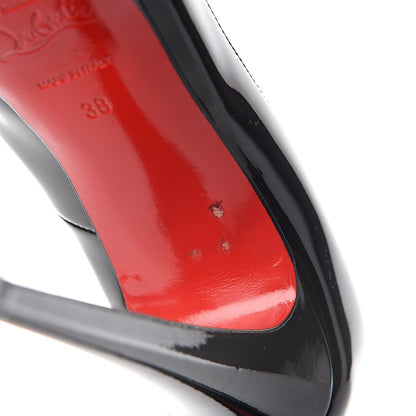 Christian Louboutin Patent Lady Peep 150 Pumps 38 Black 10 of 11