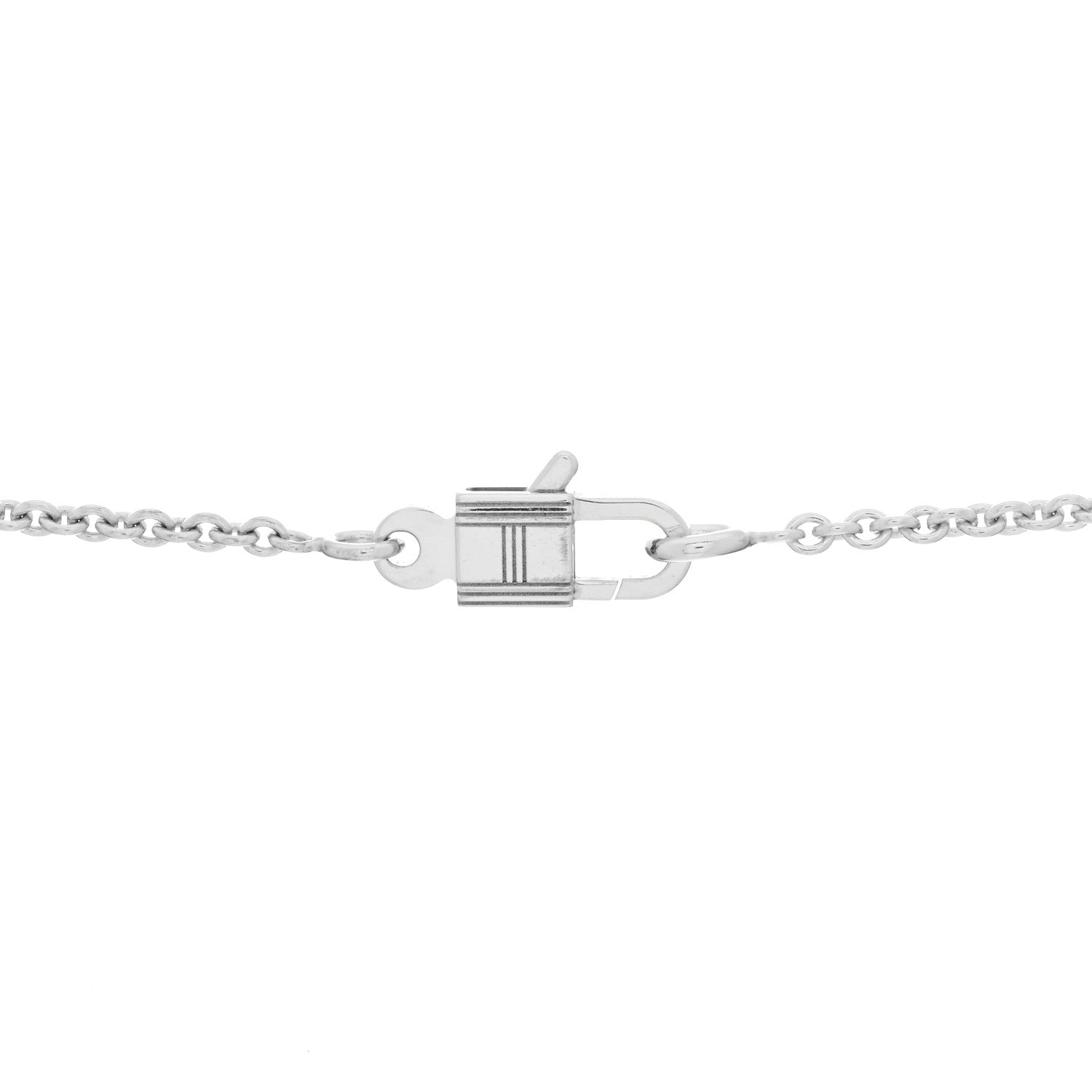 Hermes 18K White Gold Diamond Constance Amulettes Pendant Necklace 3 of 3