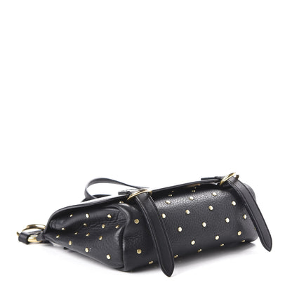 Burberry Soft Grain Calfskin Studded Baby Bridle Saddle Bag Black 4 of 13
