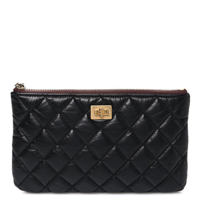 Chanel Aged Calfskin Quilted Medium Reissue Cosmetic Case Black 1 of 7