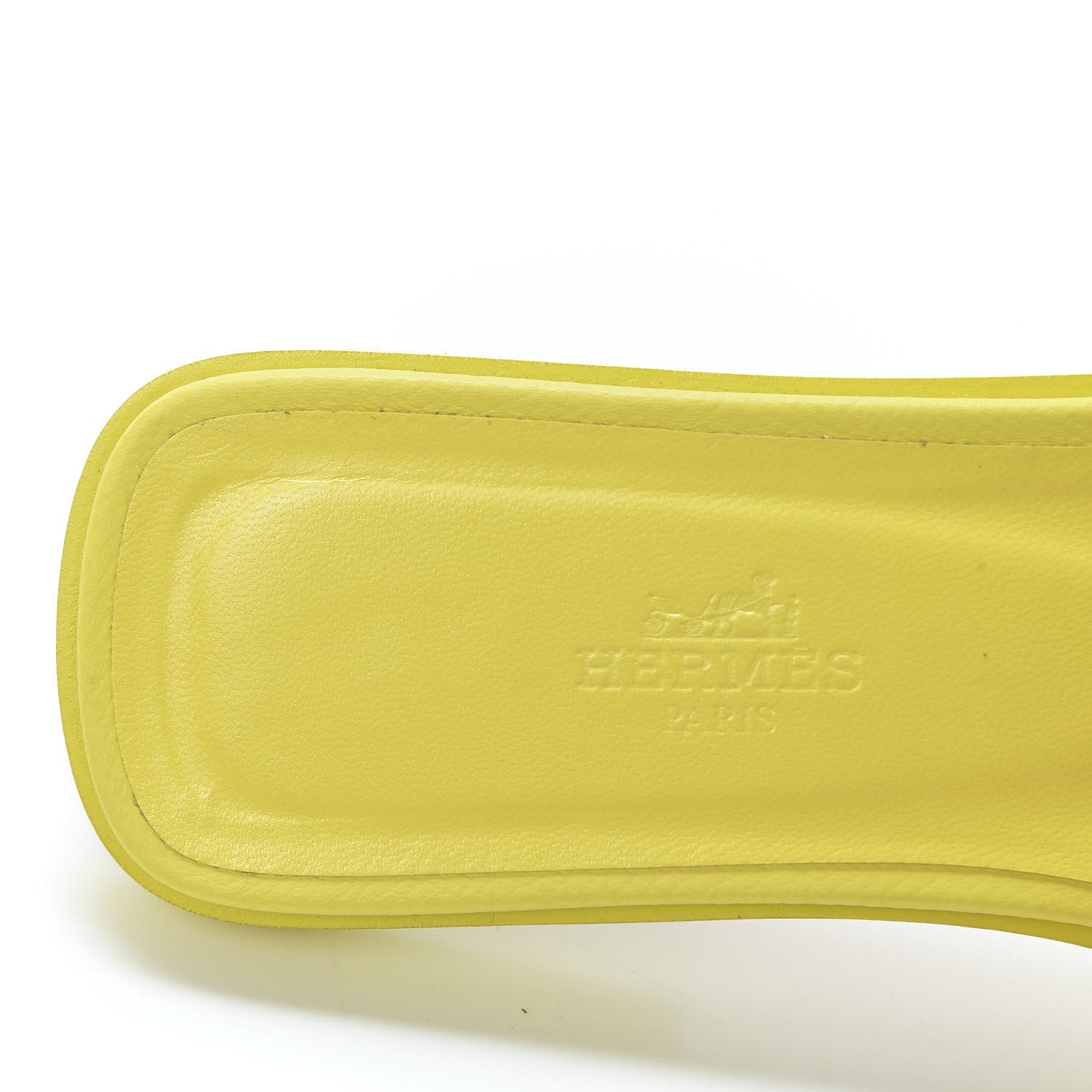 Hermes Epsom Oran Sandals 38.5 Jaune Pollen 6 of 10