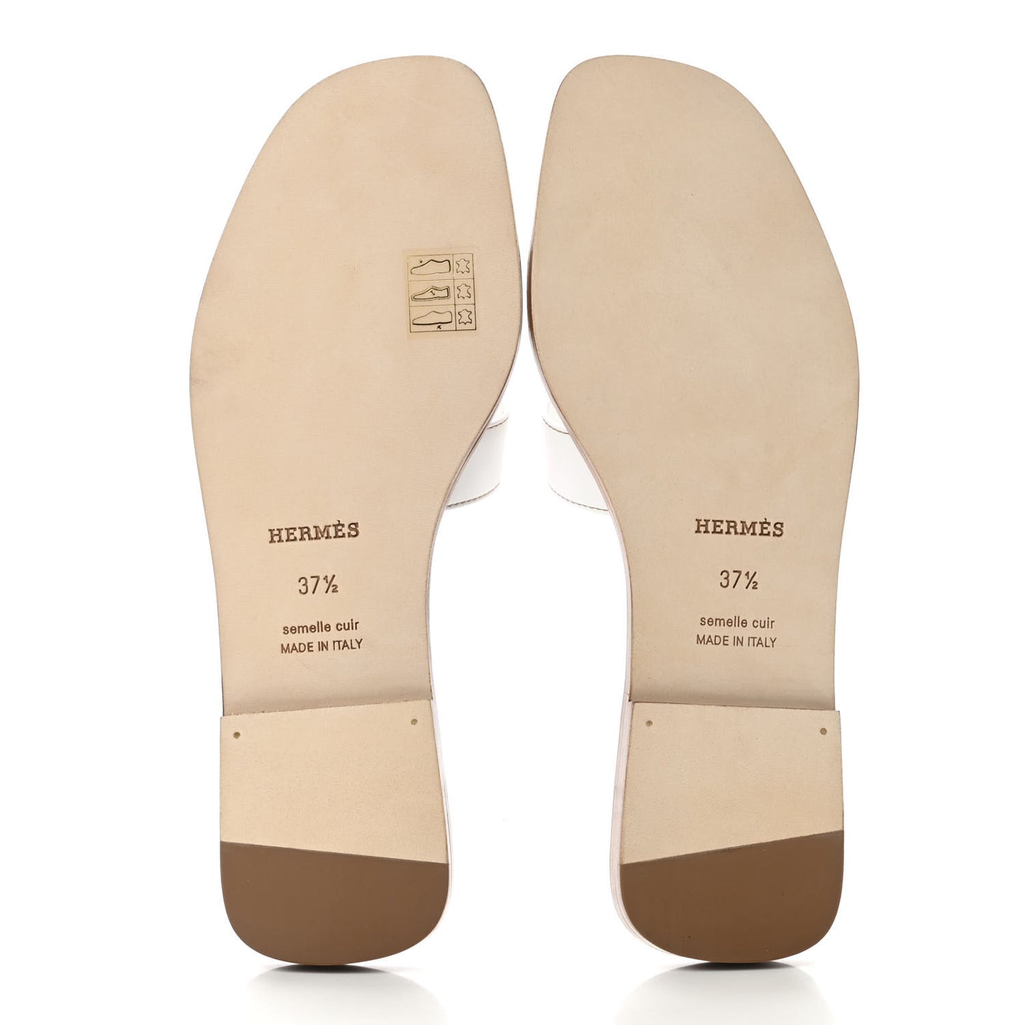 Box Calfskin Oran Sandals 37.5 White