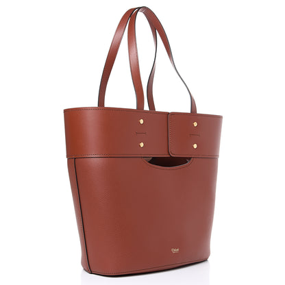 Chloe Smooth Grained Calfskin Medium Aby Tote Sepia Brown 2 of 8