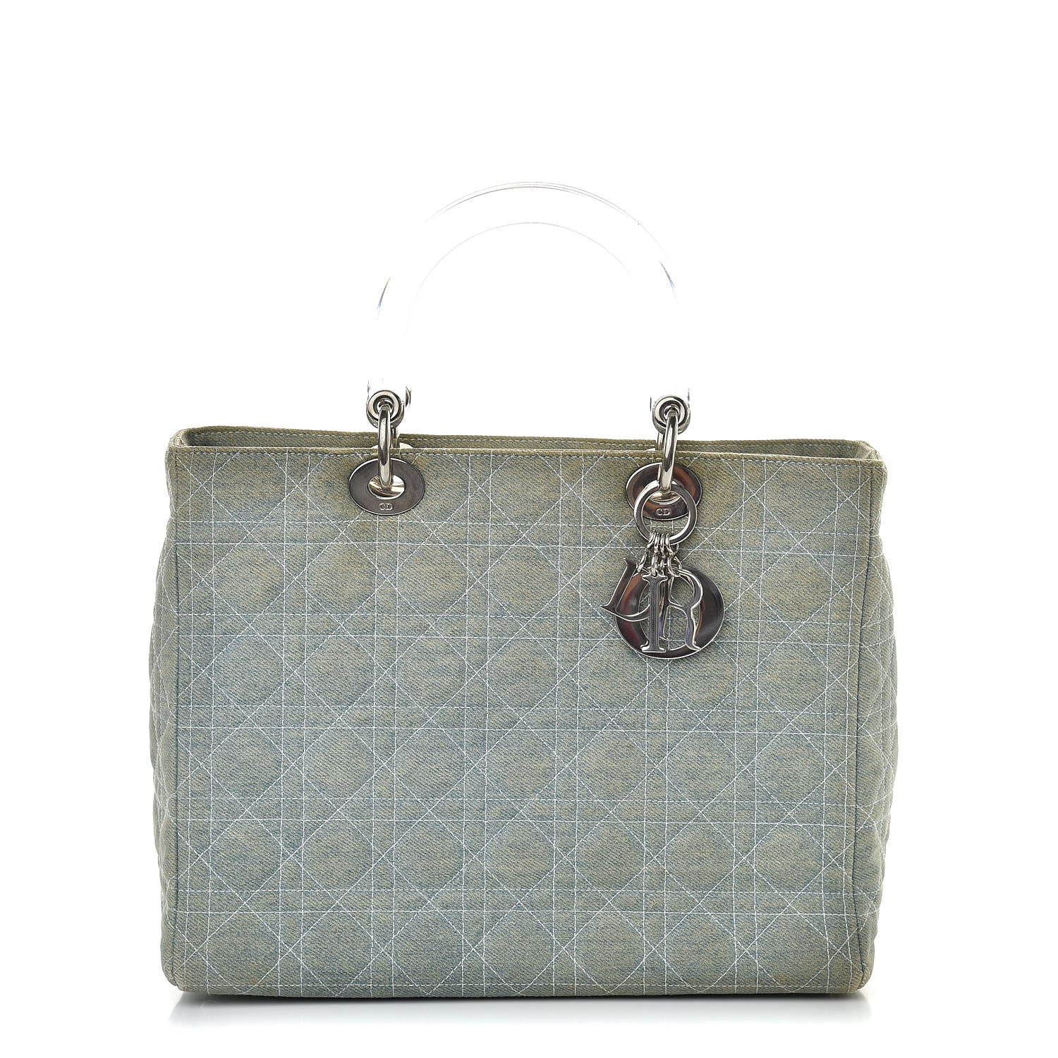 Christian Dior Denim Cannage Large Lady Dior Light Blue 1 of 10