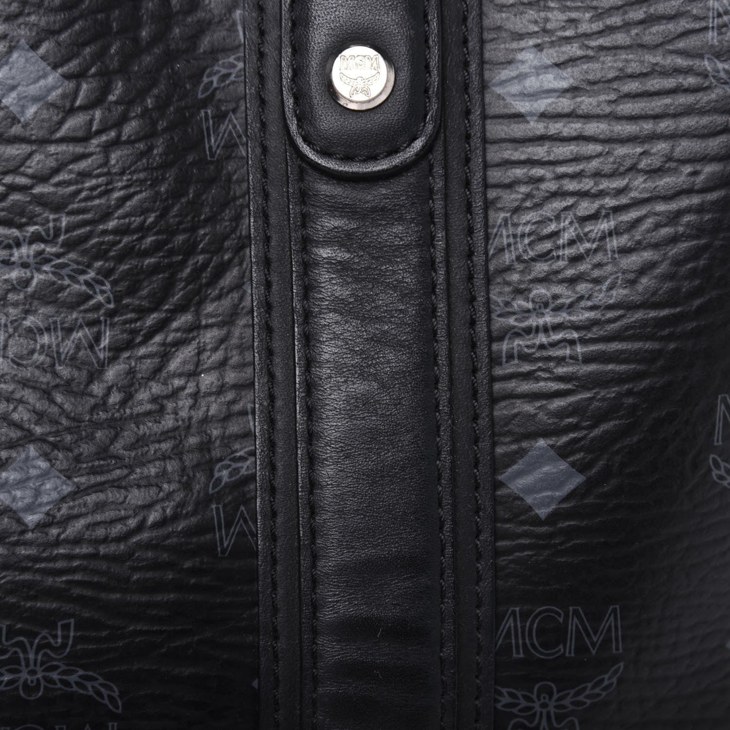 MCM Visetos Shopping Tote Black 19 of 29