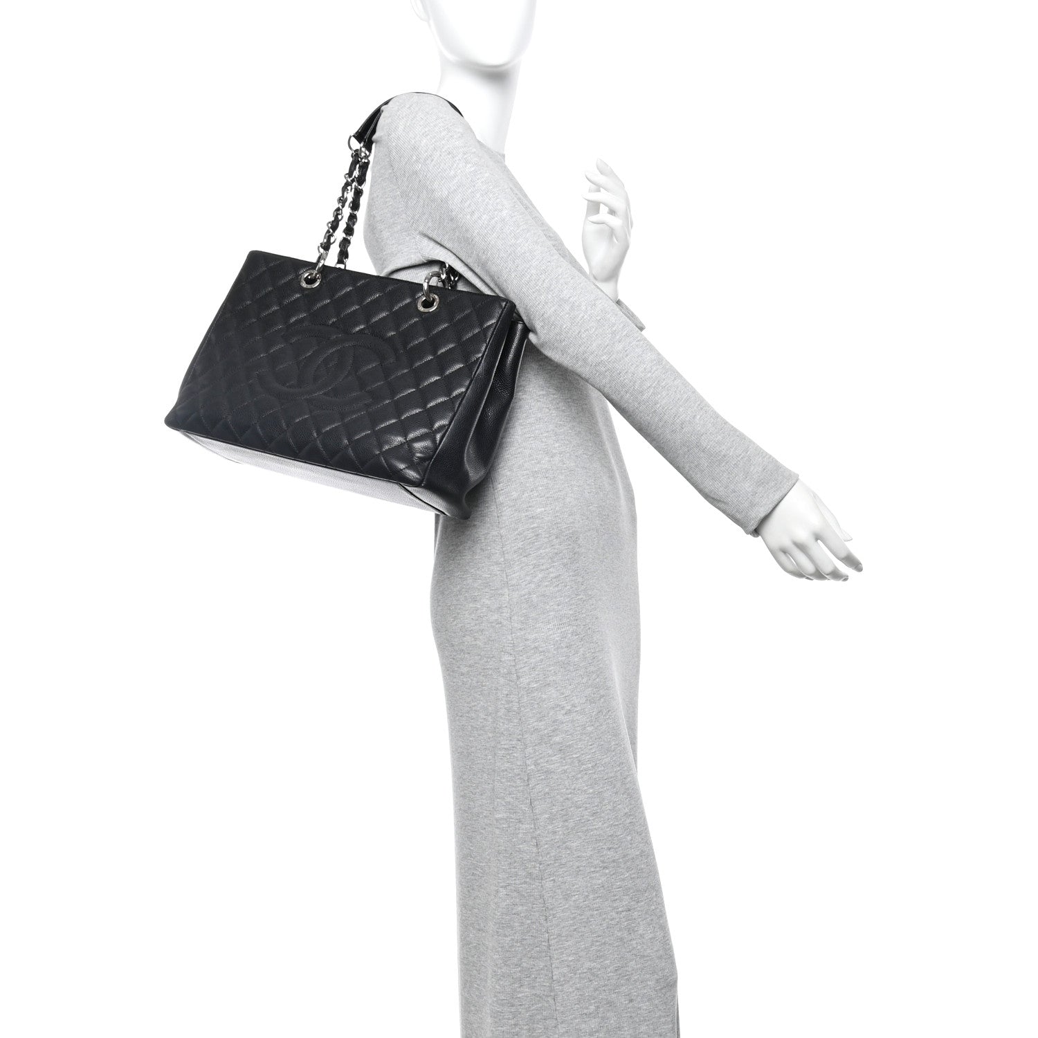 Chanel Caviar Quilted Grand Shopping Tote GST Black 2 of 13