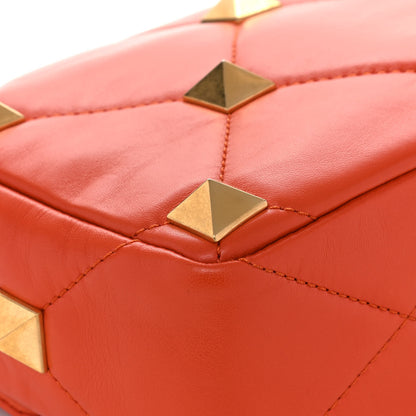 Valentino Garavani Nappa Medium Roman Stud Shoulder Bag Orange Zest 10 of 14