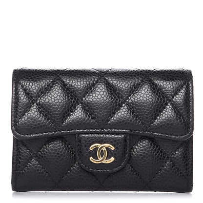 Chanel Caviar Quilted Flap Card Holder Black 1 of 9