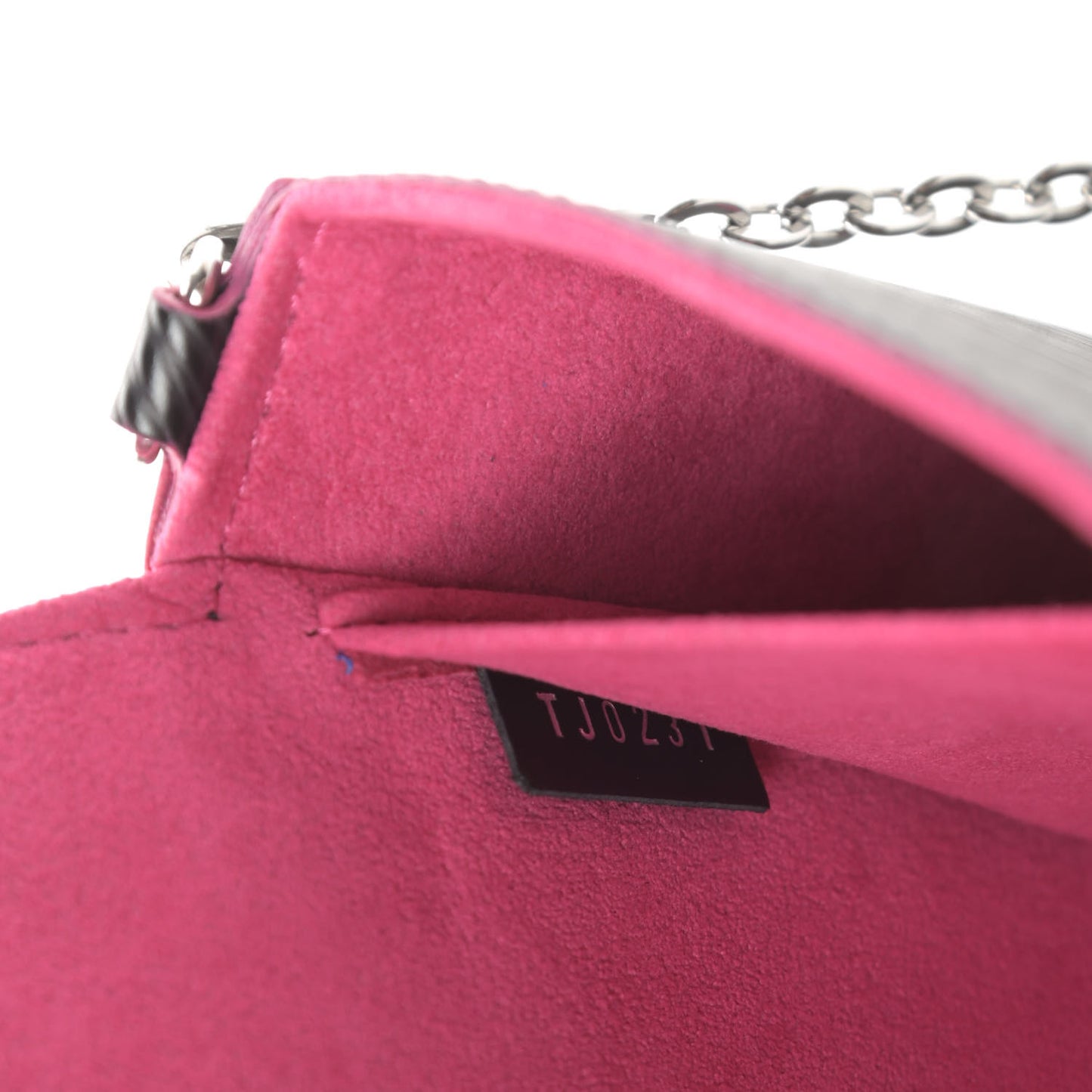 Epi Pochette Felicie Black Hot Pink