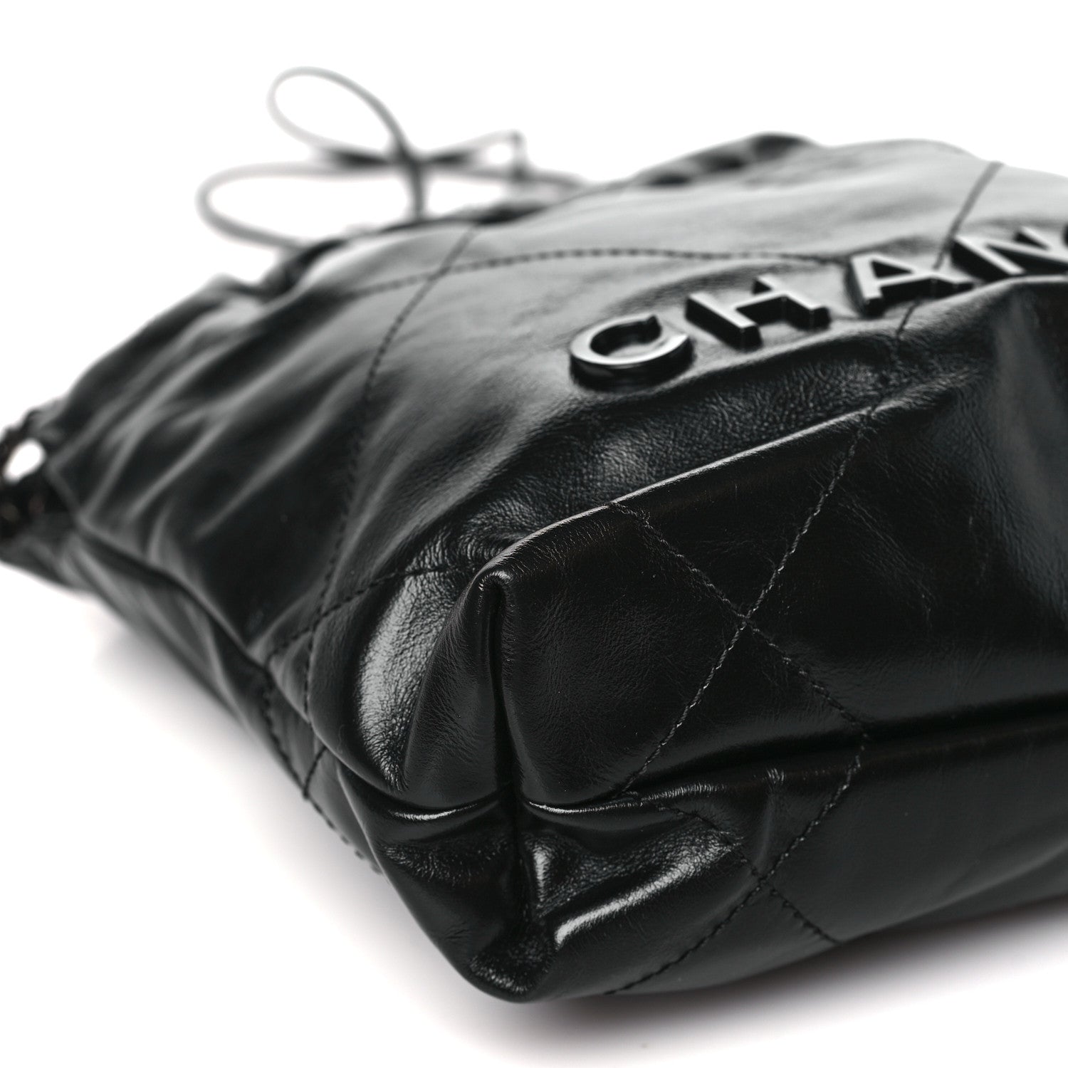 Chanel Shiny Calfskin Quilted Mini Chanel 22 So Black 9 of 10