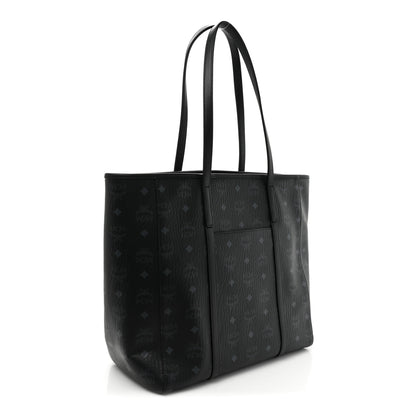 MCM Visetos Toni Shopper Tote Black 3 of 10