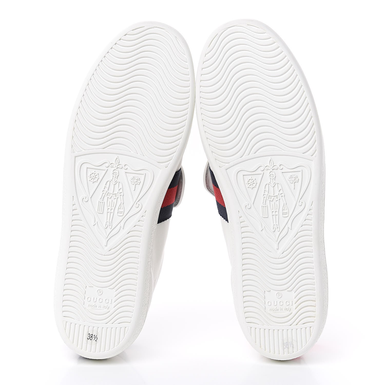Gucci Calfskin Ayers Web Blind for Love Embroidered Womens Ace Sneakers 38.5 White 6 of 10