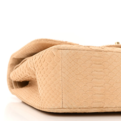 Chanel Snakeskin Jumbo Double Flap Beige 9 of 11