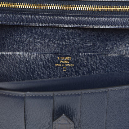 Hermes Shiny Alligator Bearn Wallet Bleu Marine 6 of 8