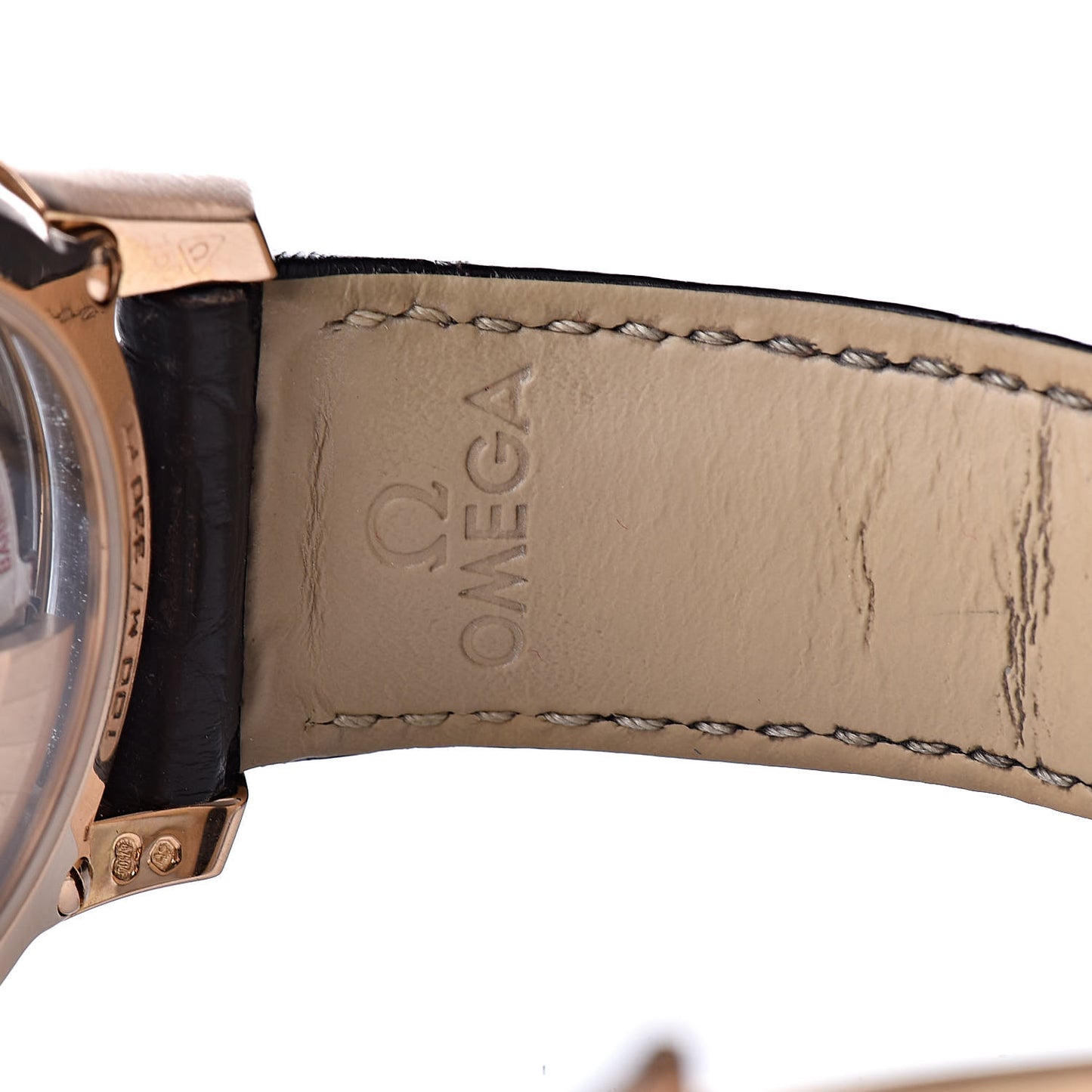 18K Red Gold Crocodile 41mm De Ville Hour Vision Co-Axial Automatic Watch Brown 431.63.41.21.13.001