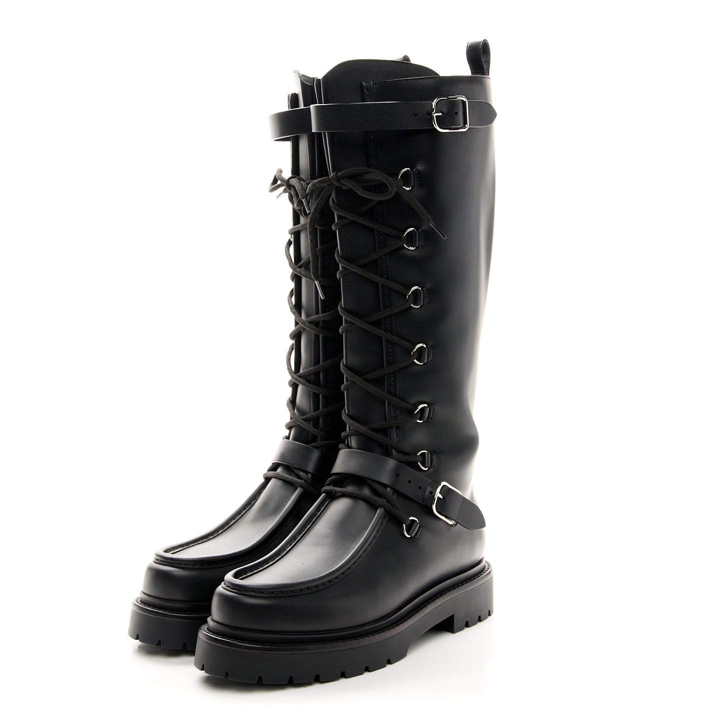 Calfskin Landscape Boots 38 Black
